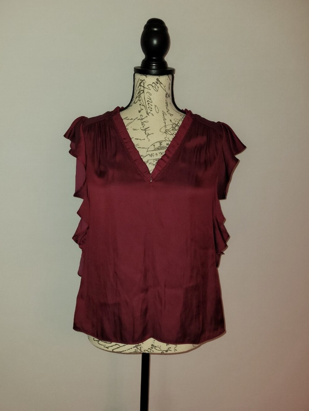 NWOT PAIGE Genie Top In Sangria Size XS - Picture 4 of 9
